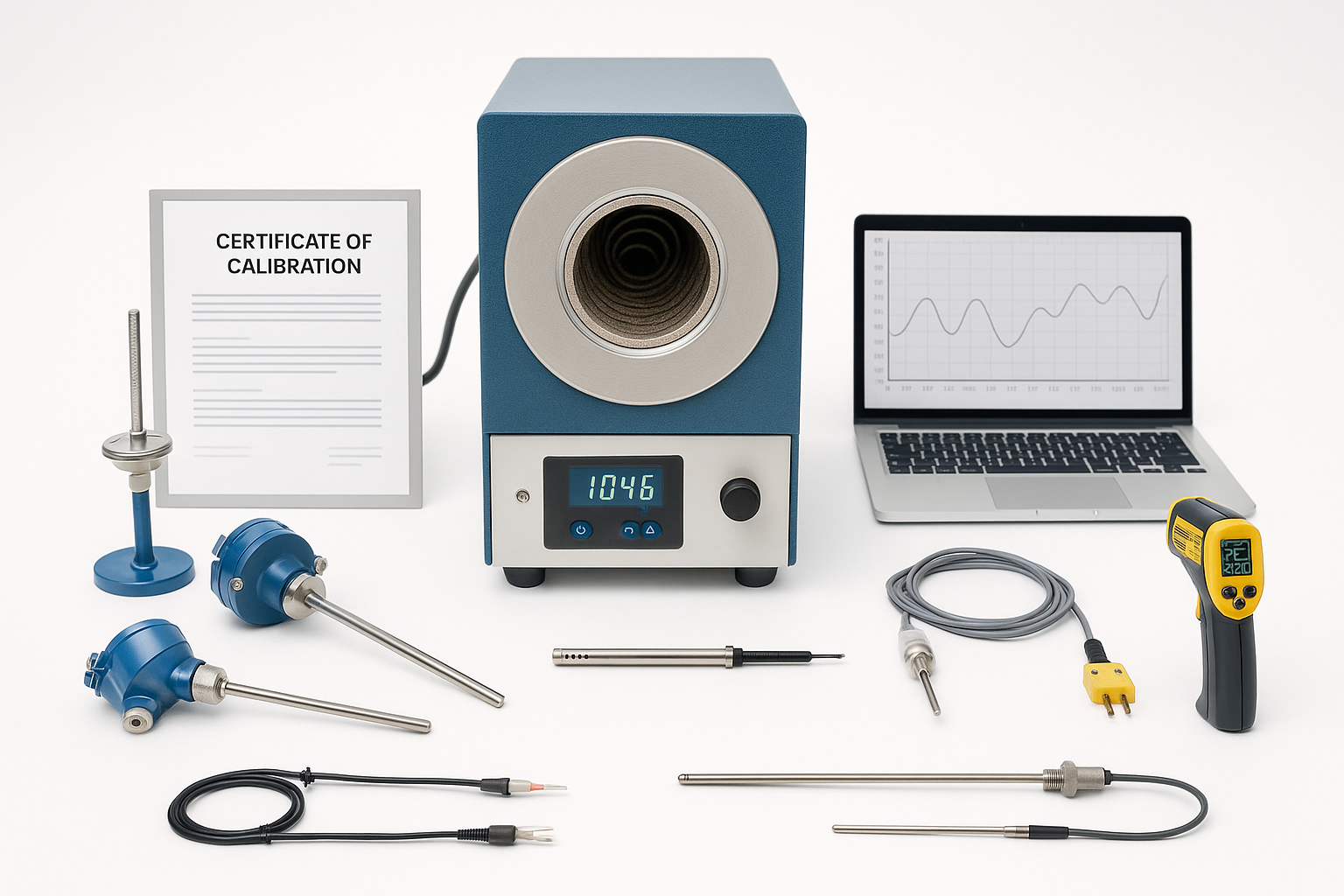 Calibración industrial certificada termocuplas PT100 manómetros certificados trazables Argentina
