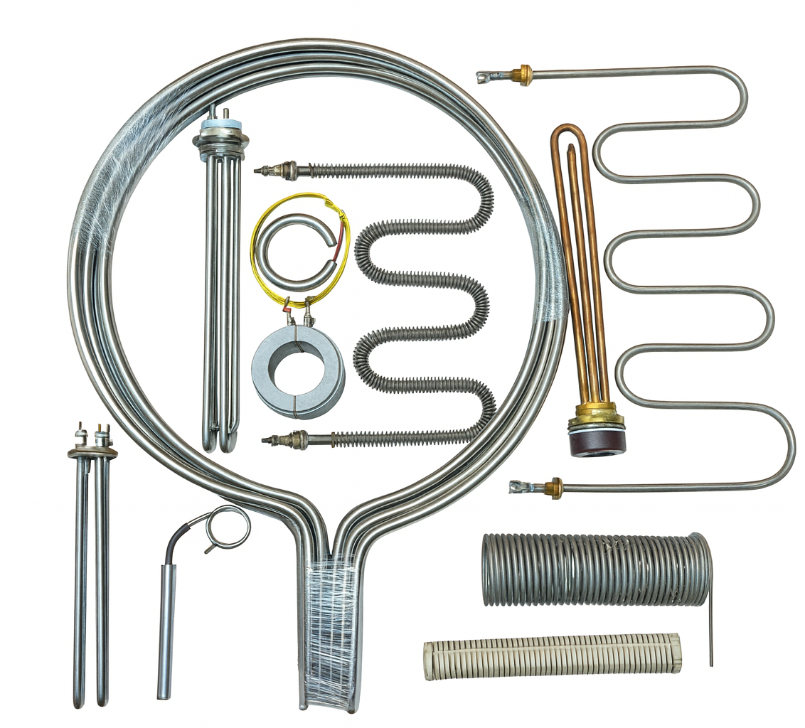 Resistencias eléctricas industriales cartucho blindadas aleteadas calefacción procesos Argentina